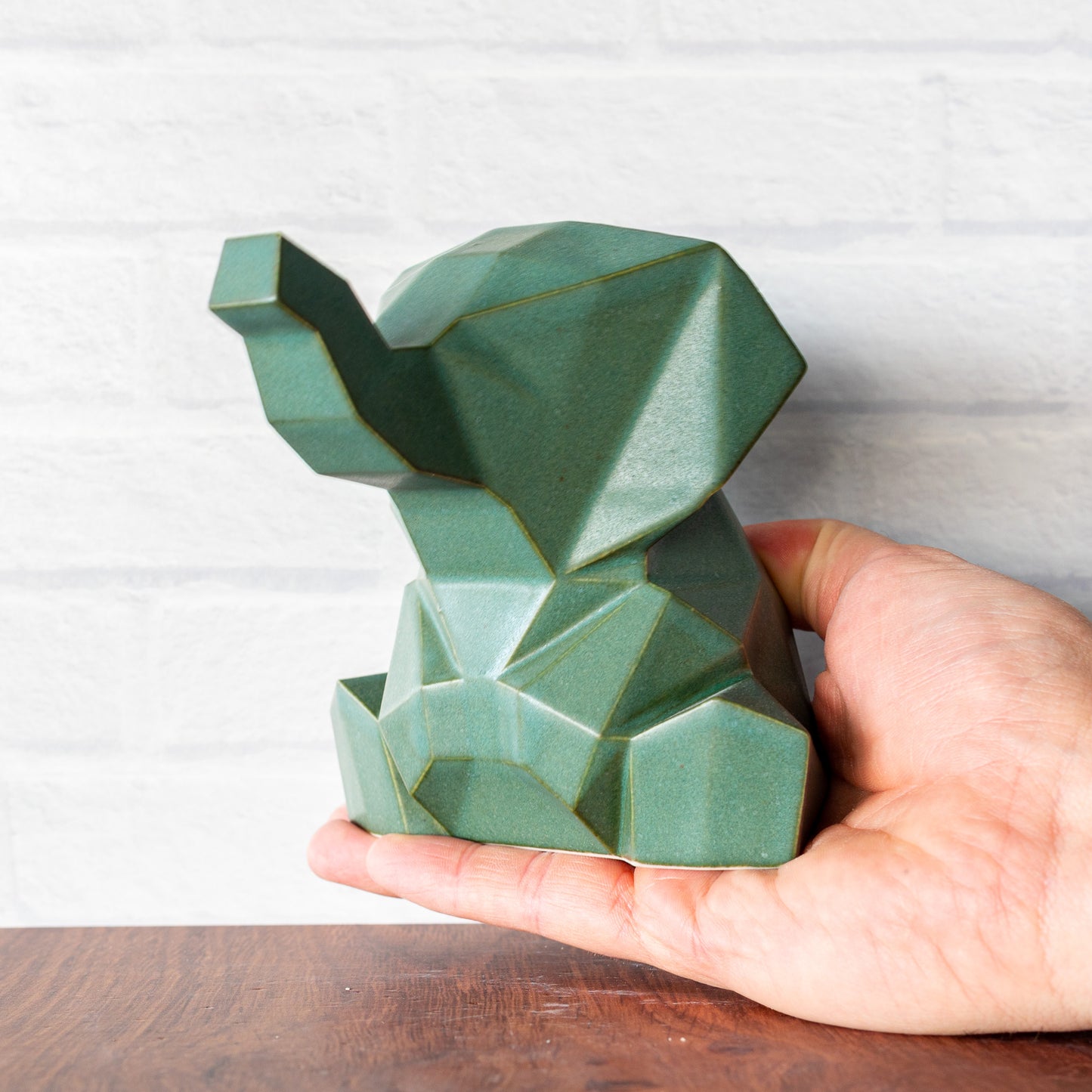 Medium 'Jade Matte' Elephant