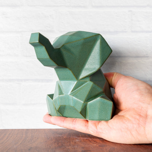 Medium 'Jade Matte' Elephant