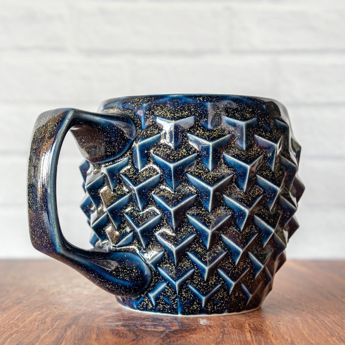 12oz 'Blue Teadust' Cubes Mug