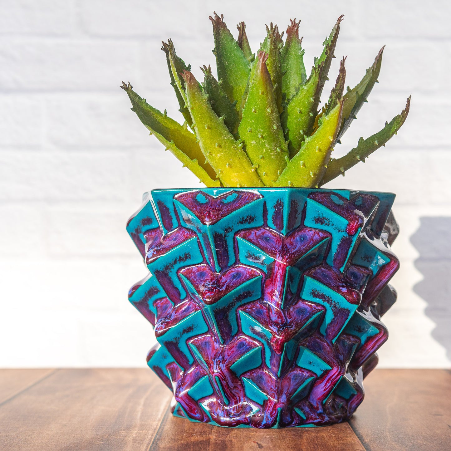 'Dragon Blood' Medium Cubes Planter