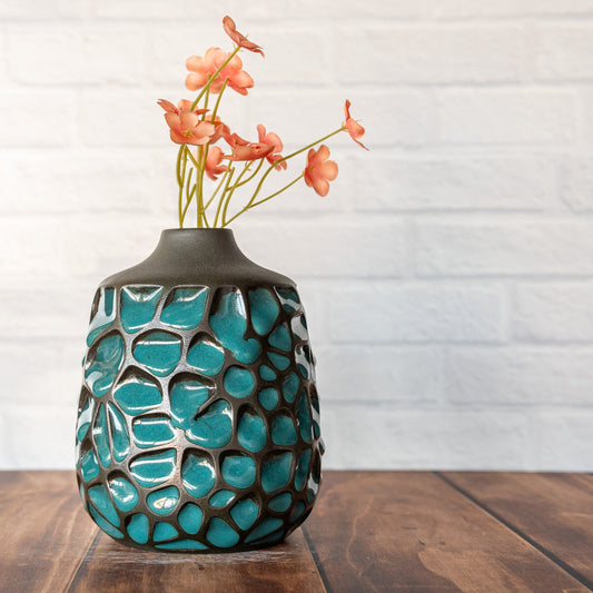 'Black and Jade' Bud Vase