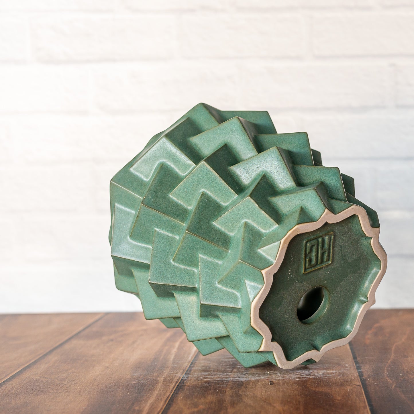 Medium 'Jade Matte' Cubes Planter